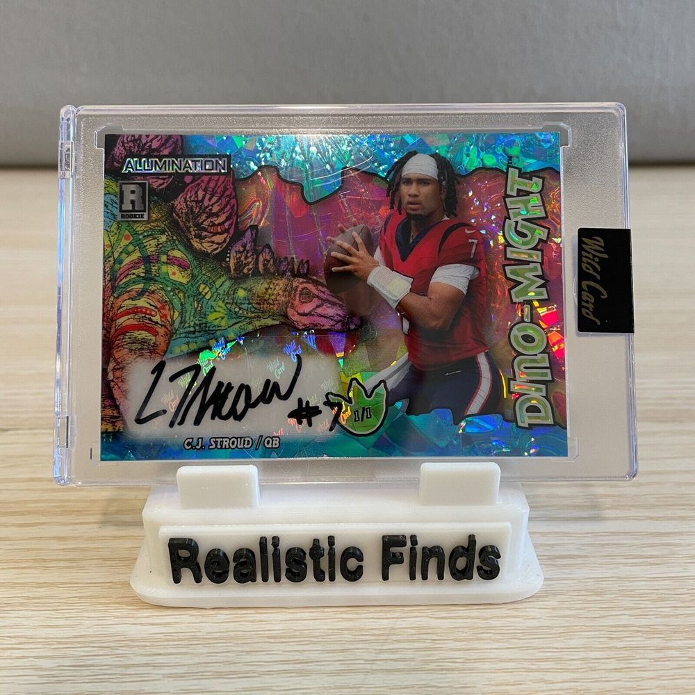2023 Wild Card Alumination CJ Stroud Dino-Might Rookie‎ Card 1/1 Auto Texans